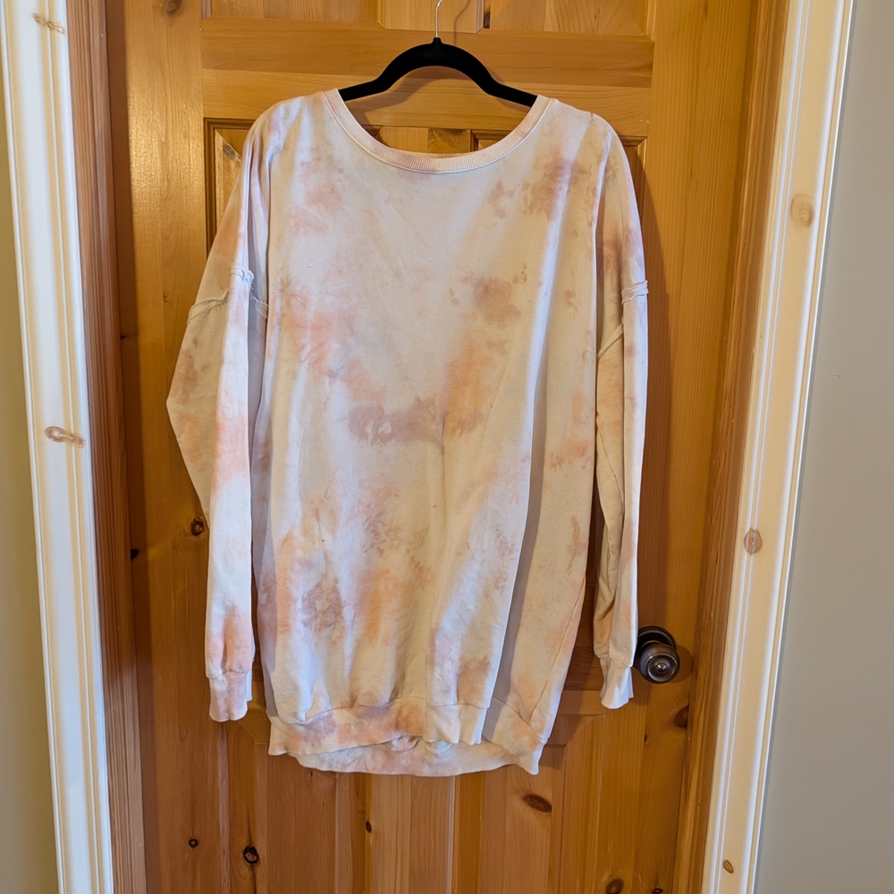 Pastel Tie-Dye Women's Crew Neck Sweater